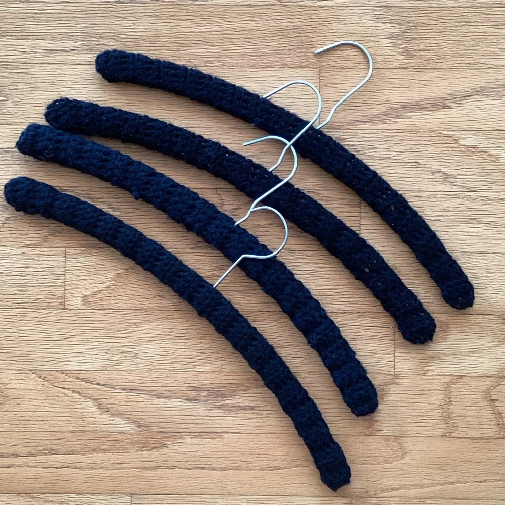 Vintage hand crochet hangers